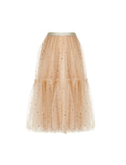 Dollie Bell-Sweet Berry / Yıldızlı Tül Midi Etek Ten Rengi-Etek-1-Milagron.com