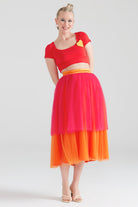 Dollie Bell-Sweet Crush / Pilili Tül Midi Boy Etek Turuncu/Pembe-Cotton Candy Land-3-Milagron.com