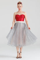 Dollie Bell-Sweet Crush / Puantiyeli Tül Etek Açık Gri/Siyah-Etek-1-Milagron.com