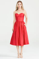 Dollie Bell-The Kiss Straplez Büzgülü Maxi Elbise – Kırmızı-Platform, Such a Night-6-Milagron.com