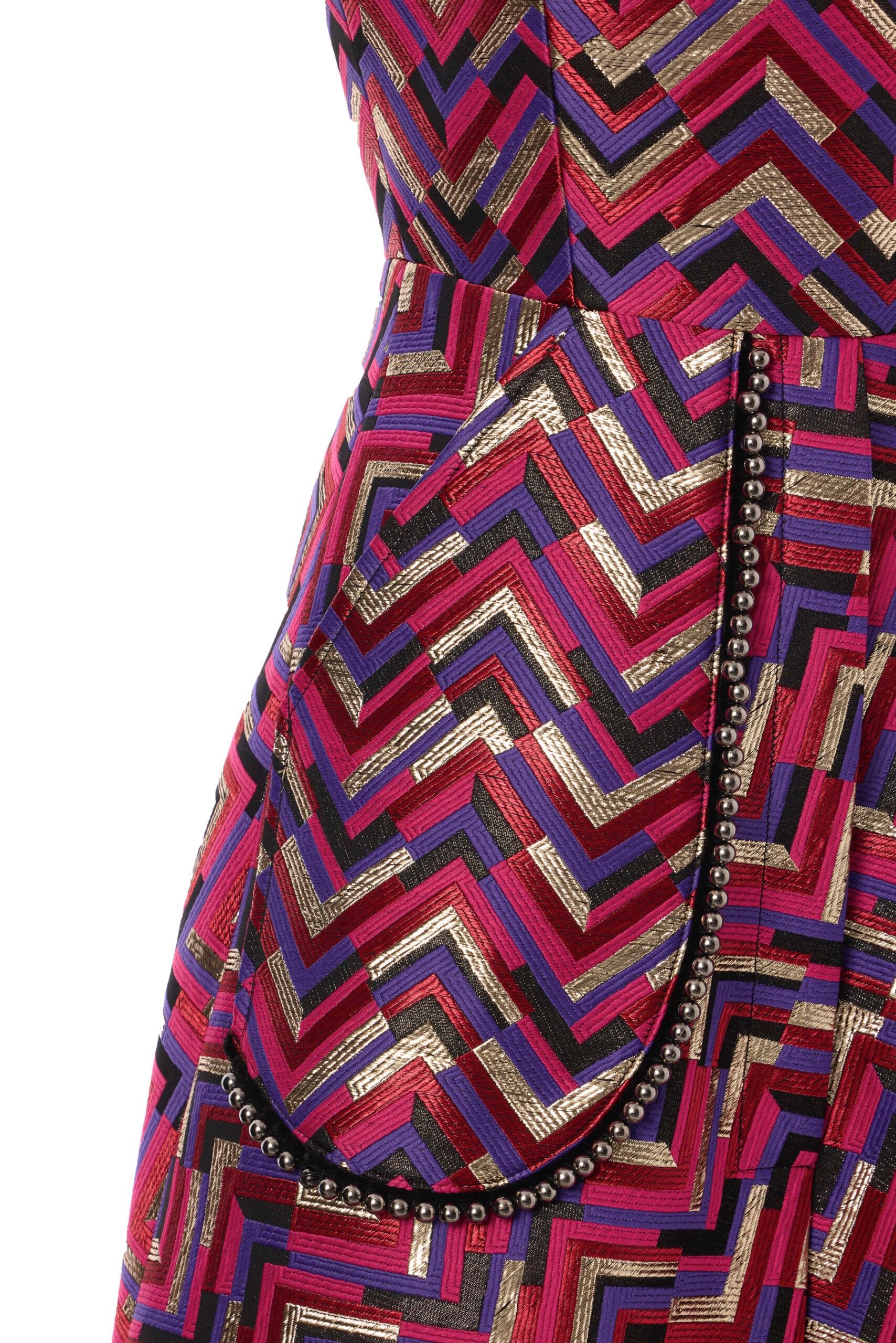 Dollie Bell-Twinkle Kare Yaka Boncuk Detaylı Mini Elbise-Flaming Star, Platform-10-Milagron.com