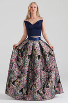 Dollie Bell-Twinkle Pileli Maxi Etek Lacivert/Gümüş-Flaming Star-3-Milagron.com