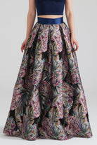 Dollie Bell-Twinkle Pileli Maxi Etek Lacivert/Gümüş-Flaming Star-6-Milagron.com