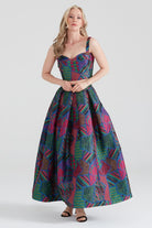 Dollie Bell-Twinkle Pileli Maxi Etek Pembe/Mavi-Etek-3-Milagron.com