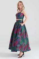 Dollie Bell-Twinkle Pileli Maxi Etek Pembe/Mavi-Etek-4-Milagron.com