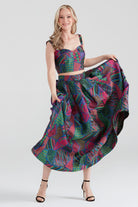 Dollie Bell-Twinkle Pileli Maxi Etek Pembe/Mavi-Etek-7-Milagron.com