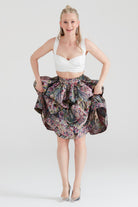 Dollie Bell-Wishing Star Büzgülü Midi Etek Lacivert/Gümüş-Etek-2-Milagron.com