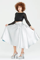 Dollie Bell-Wishing Star Büzgülü Midi Etek / Lame-Etek-2-Milagron.com