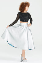 Dollie Bell-Wishing Star Büzgülü Midi Etek / Lame-Etek-4-Milagron.com