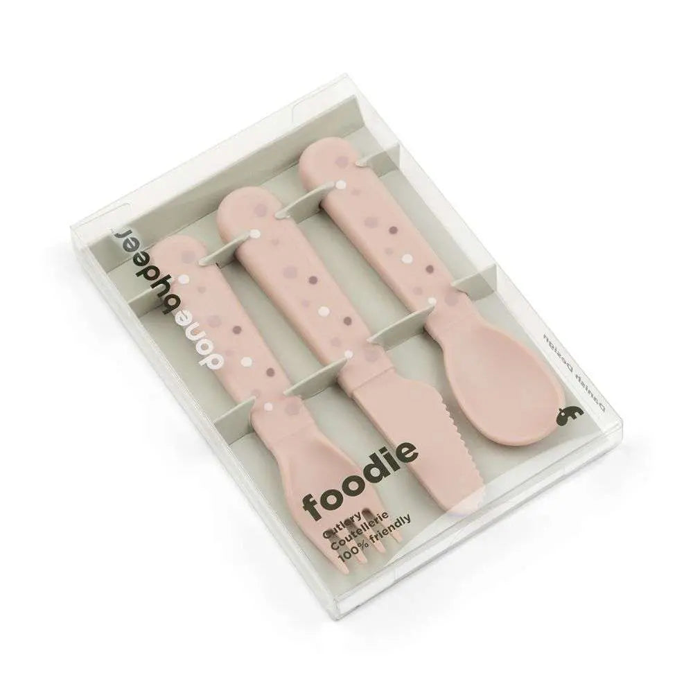 Done By Deer - Happy Dots - Çatal, Kaşık Ve Bıçak Seti - Pembe