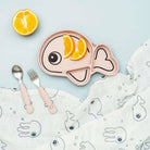Done By Deer - Sea Friends - Paslanmaz Çelik Çatal Ve Kaşık Seti - Pembe
