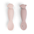 Done By Deer - Tiny Farm - 2'Li Silikon Alıştırma Ve Püre Kaşık Seti - Pembe