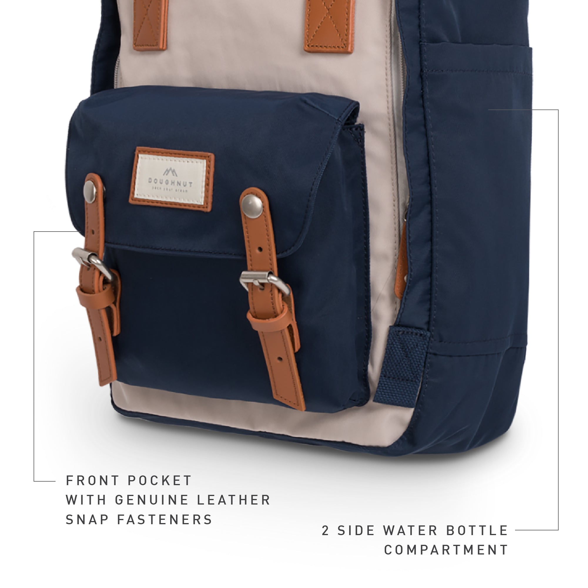 Doughnut Macaroon Ivory X Navy Unisex Sırt Çantası