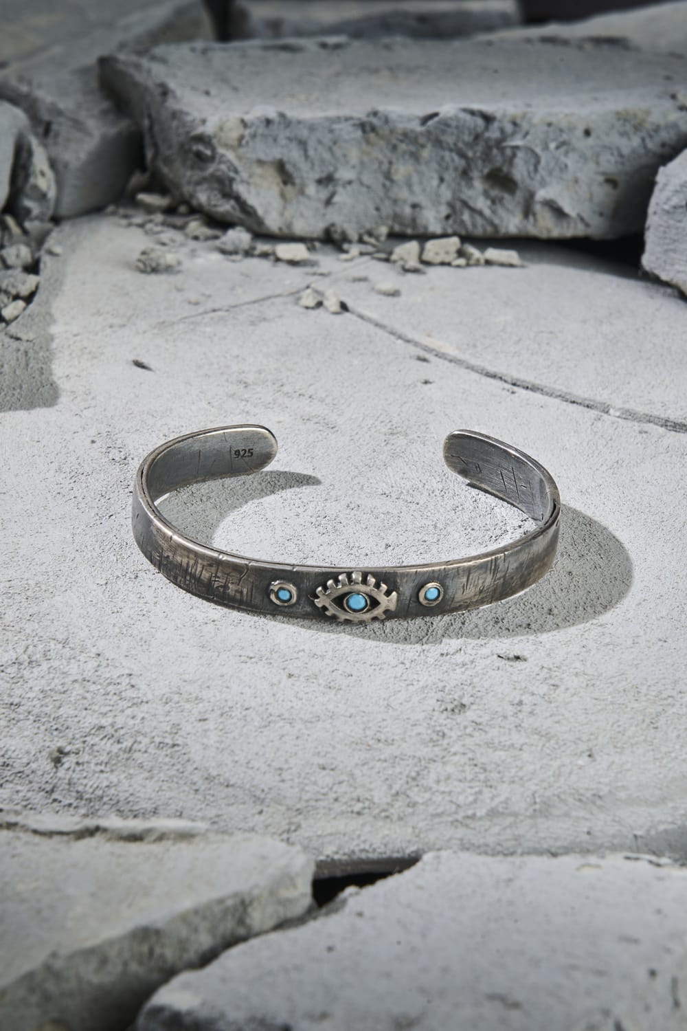 Dunkel Design-Cliff 925 Ayar Gümüş Kelepçe-Bileklik-4-Milagron.com