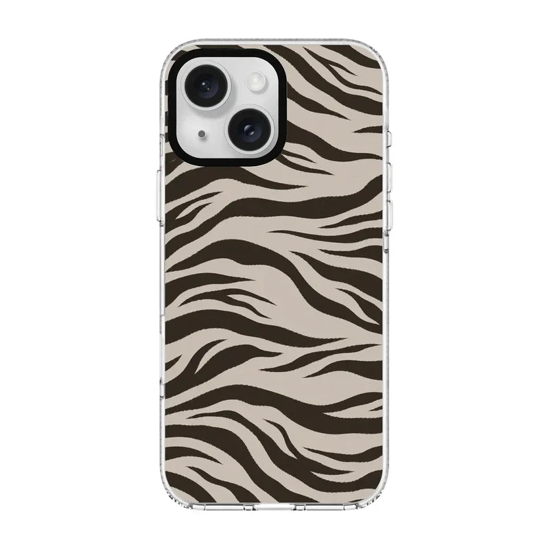 Espresso Zebra-Clear Kılıf Magsafe Özellikli - Iphone 16E