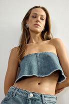 Blue Denim Crop - 3