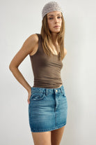 Blue Denim Skirt 1 - 0