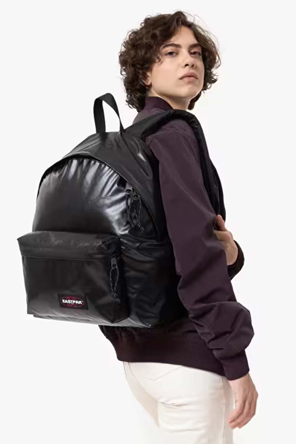 Eastpak-Padded Pak'r Glossy Black Sırt Çantası-Sırt Çantası-6-Milagron.com
