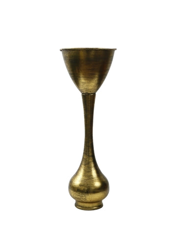 Gold EskiTme Kadeh Metal Vazo Küçük Boy