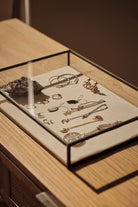 El Crea Designs-Cam Takı Ve Aksesuar Kutusu | Keten Tabanlı | Siyah | 35x25x5cm-Dekoratif Kutu-9-Milagron.com