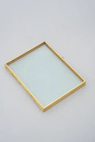 El Crea Designs-İkili Pirinç Gold Cam Masaüstü Fotoğraf Çerçevesi 20x15cm-Çerçeve-4-Milagron.com