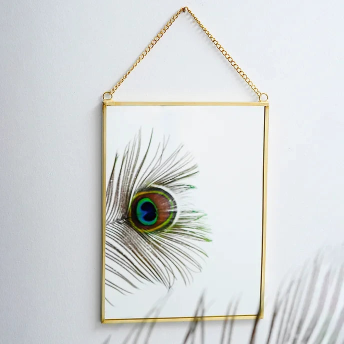 El Crea Designs-Pirinç Gold Duvar Askılı Ayna 20x15cm-Ayna-4-Milagron.com