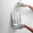 El Crea Designs-Pirinç Gold Duvar Askılı Ayna 20x15cm-Ayna-5-Milagron.com