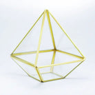 El Crea Designs-Pirinç Gold Geometrik Teraryum Cam Fanus Aksesuar Çikolata Kutusu 18x15x15cm-Biblo-2-Milagron.com