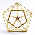 El Crea Designs-Pirinç Gold Geometrik Teraryum Cam Fanus Aksesuar Çikolata Kutusu 27x21x21cm-Biblo-8-Milagron.com