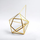 El Crea Designs-Pirinç Gold Geometrik Teraryum Cam Fanus Aksesuar Çikolata Kutusu 27x21x21cm-Biblo-9-Milagron.com