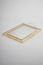 El Crea Designs-Pirinç Tepsi Damat Kahvesi Nişan Sunum Tepsisi 30x20cm-Biblo-1-Milagron.com