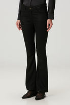 Siyah Flare Leg Jean Pantolon  - 2