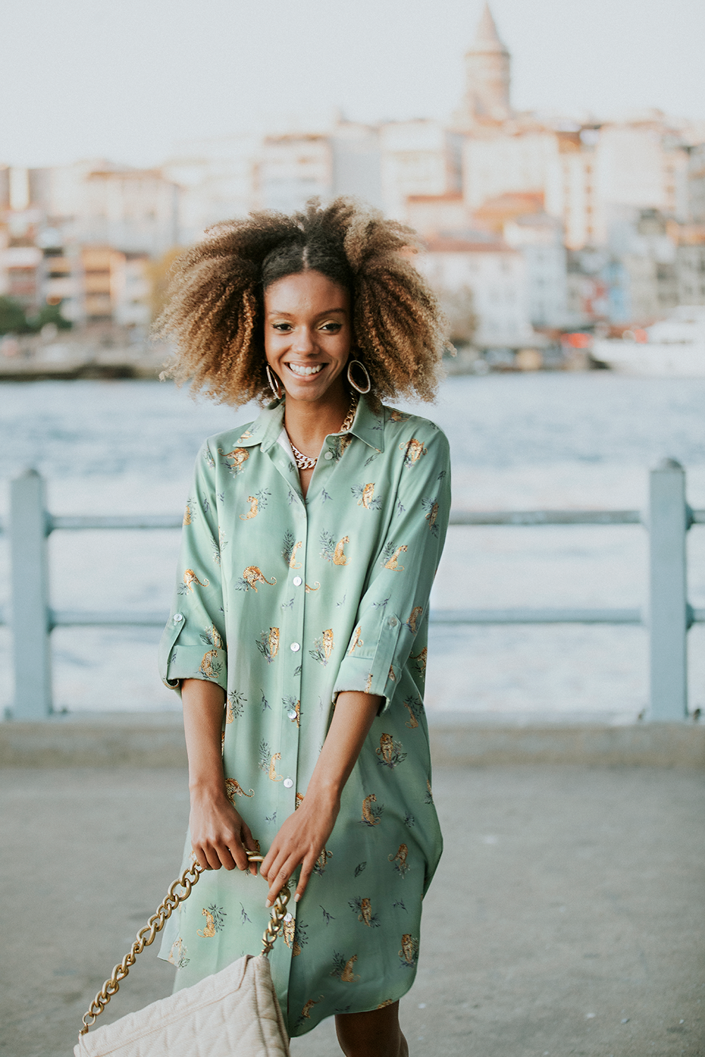 Elli2-Sage Green Sahara Gömlek-Gömlek-1-Milagron.com