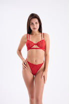 Elorian Couture Lingerie-Reddish - Leila Bra Set-İç Giyim Setleri-7-Milagron.com