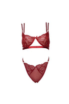 Elorian Couture Lingerie-Reddish - Leila Bra Set-İç Giyim Setleri-8-Milagron.com
