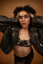 Elorian Couture Lingerie-Rosalyn Veil Bra Set - Black-İç Giyim Setleri-7-Milagron.com