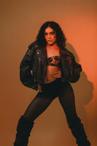 Elorian Couture Lingerie-Rosalyn Veil Bra Set - Black-İç Giyim Setleri-9-Milagron.com