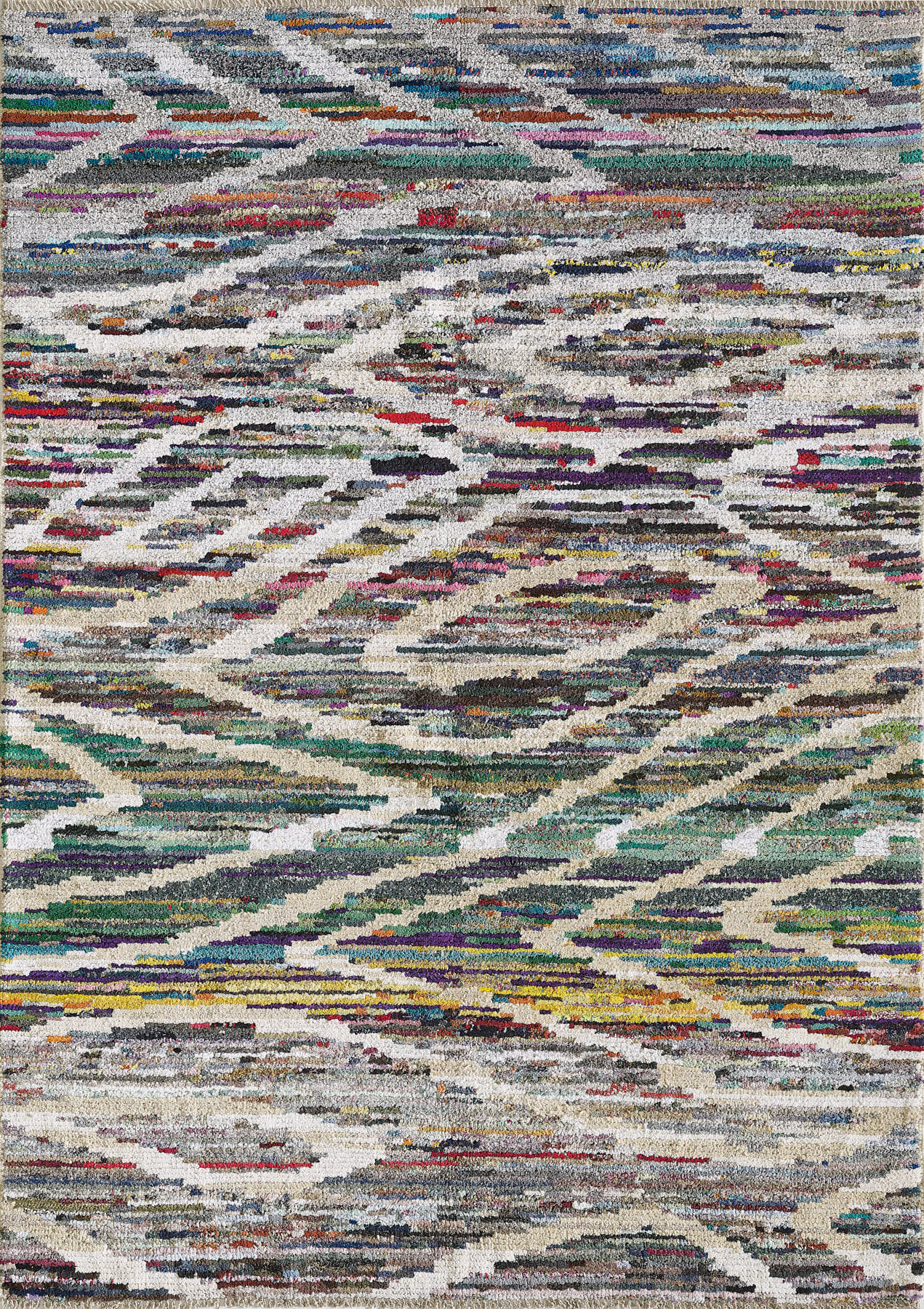 Empera-Antik Halı Recycle Etnik Desenli El Dokuması Salon Halısı E0007-1-Milagron.com