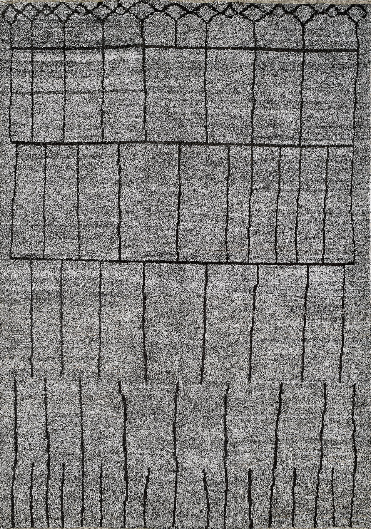 Empera-Antik Halı Recycle Etnik Desenli El Dokuması Salon Halısı E0018-1-Milagron.com