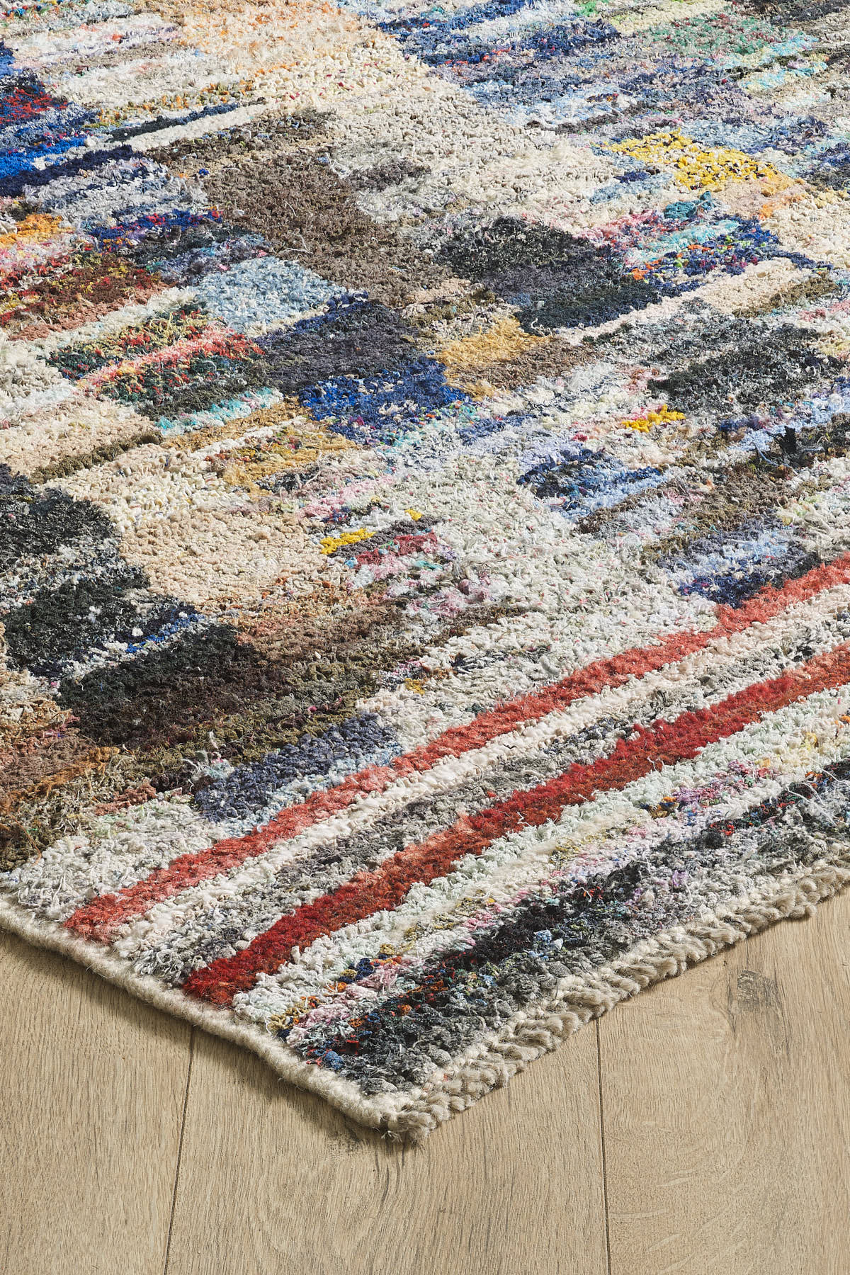 Empera-Antik Halı Recycle Etnik Desenli El Dokuması Salon Halısı E0019-2-Milagron.com