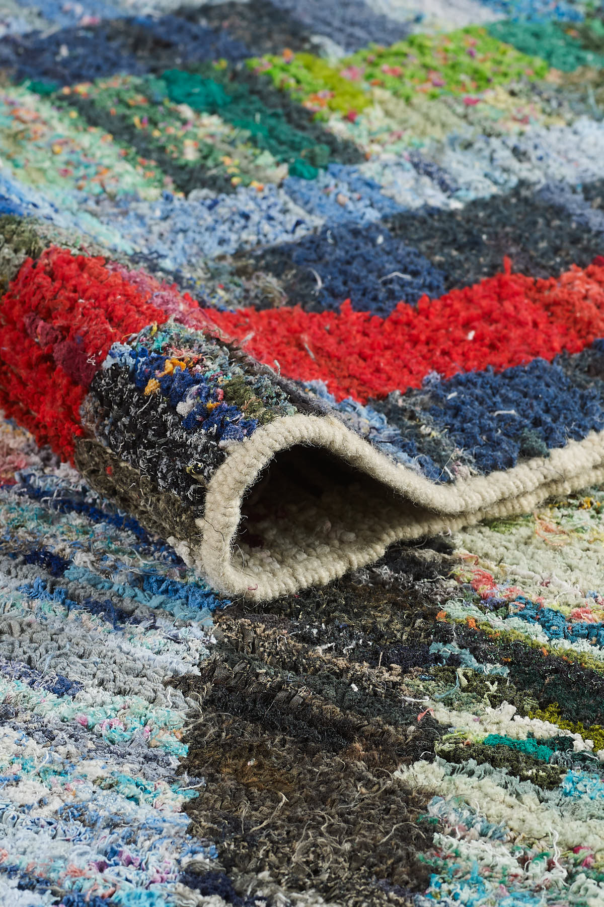 Empera-Antik Halı Recycle Etnik Desenli El Dokuması Salon Halısı E0019-3-Milagron.com