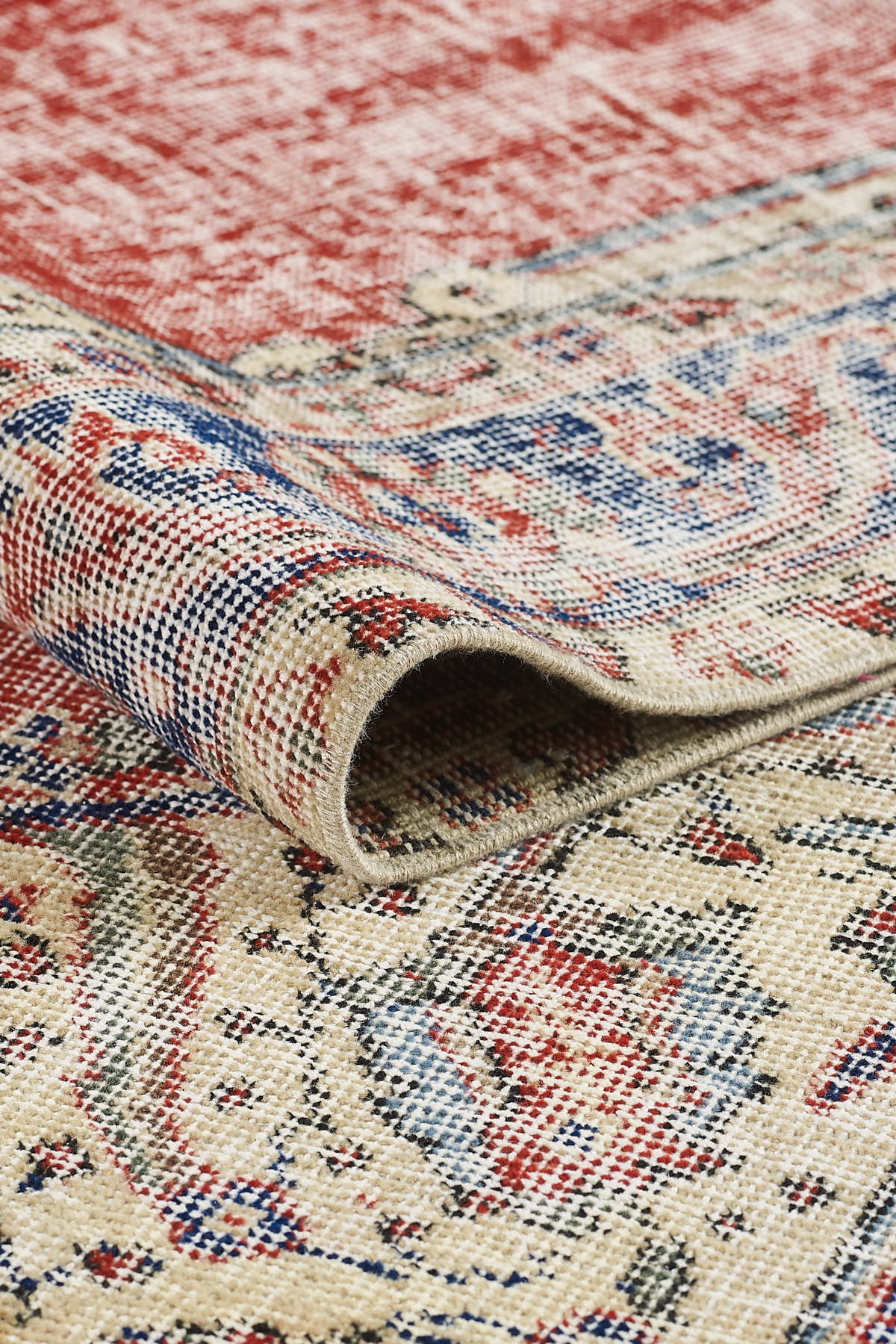 Empera-Antik Halı Vintage Etnik Desenli El Dokuması Halısı E0027-3-Milagron.com