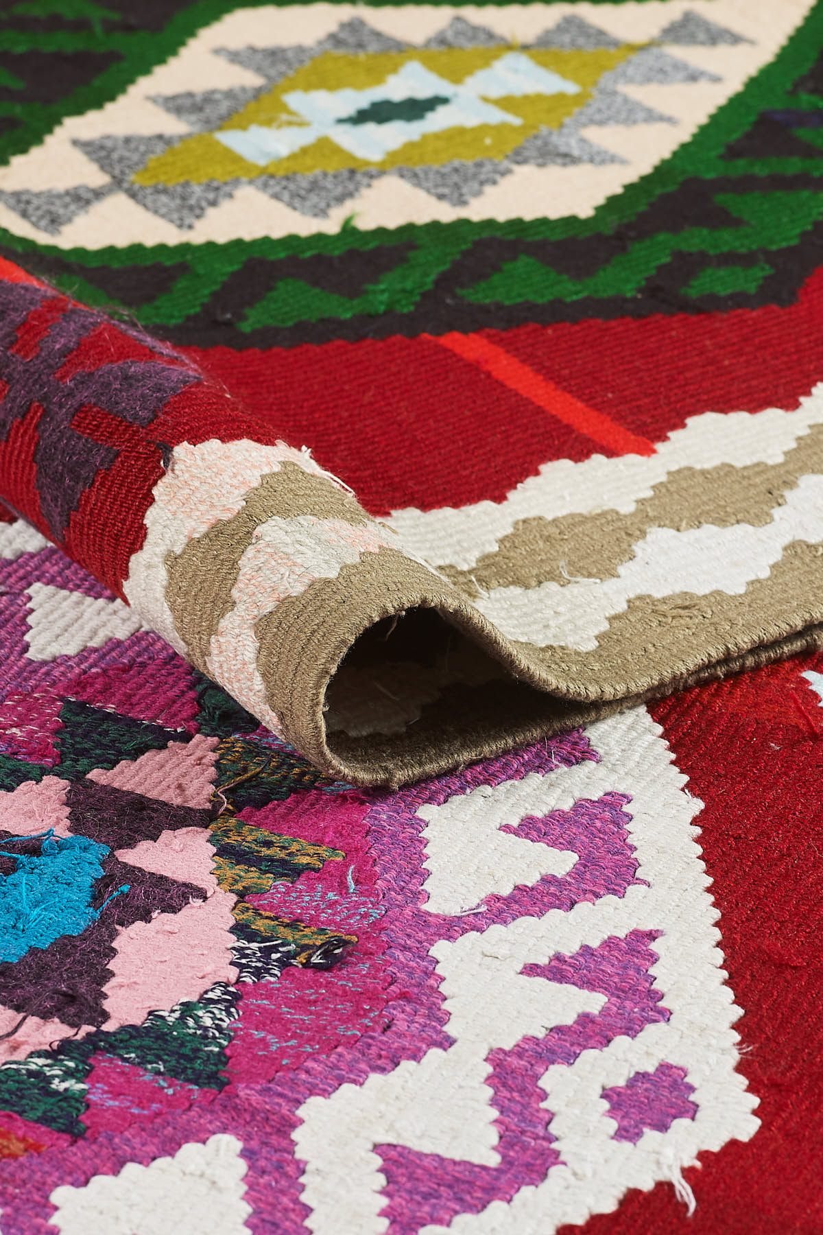 Empera-Antik Kilim Anadolu Etnik Desenli El Dokuması Kilim E0524-3-Milagron.com