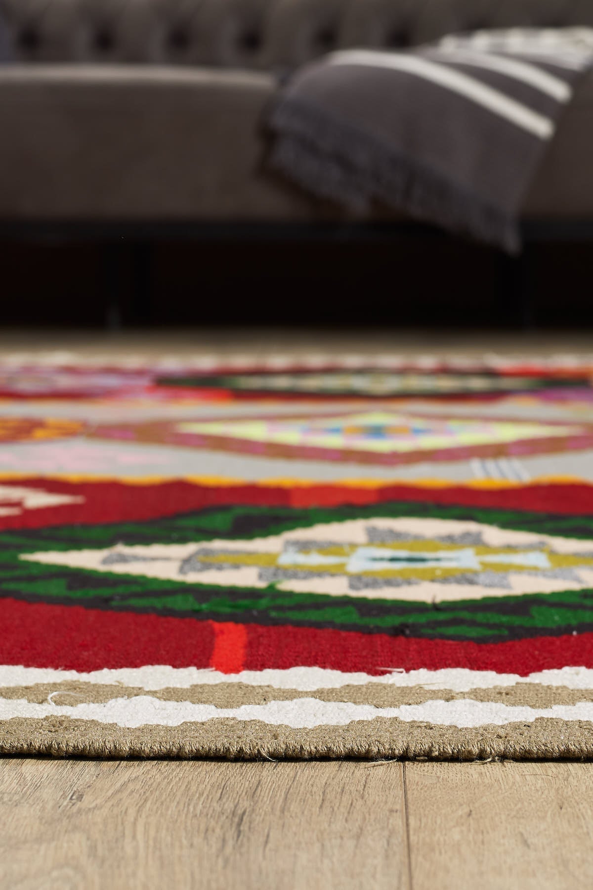 Empera-Antik Kilim Anadolu Etnik Desenli El Dokuması Kilim E0524-4-Milagron.com