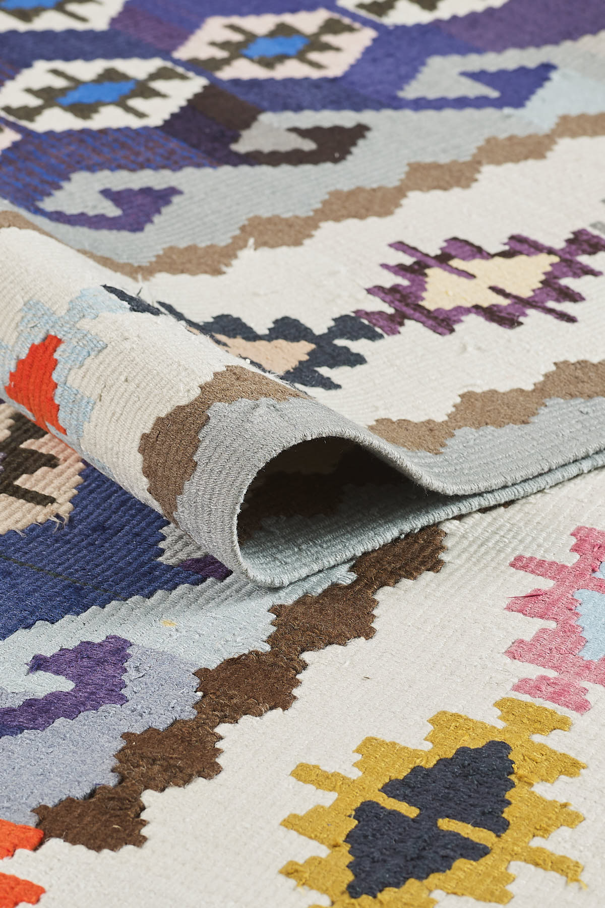 Empera-Antik Kilim Anadolu Etnik Desenli El Dokuması Kilim E0529-3-Milagron.com