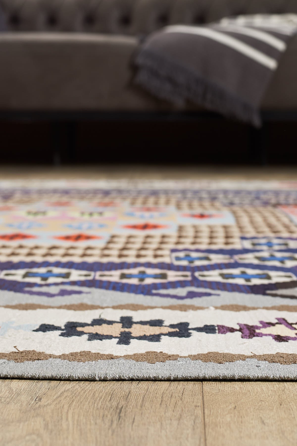 Empera-Antik Kilim Anadolu Etnik Desenli El Dokuması Kilim E0529-4-Milagron.com