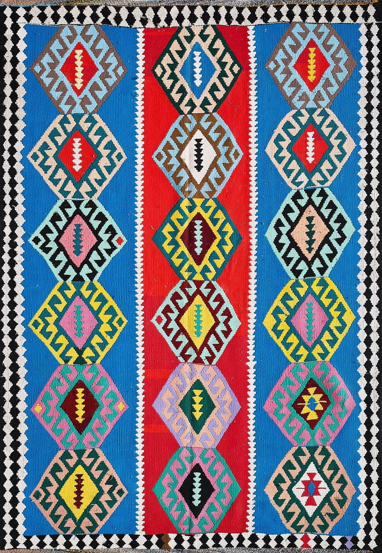 Empera-Antik Kilim Anadolu Etnik Desenli El Dokuması Kilim E0530-1-Milagron.com