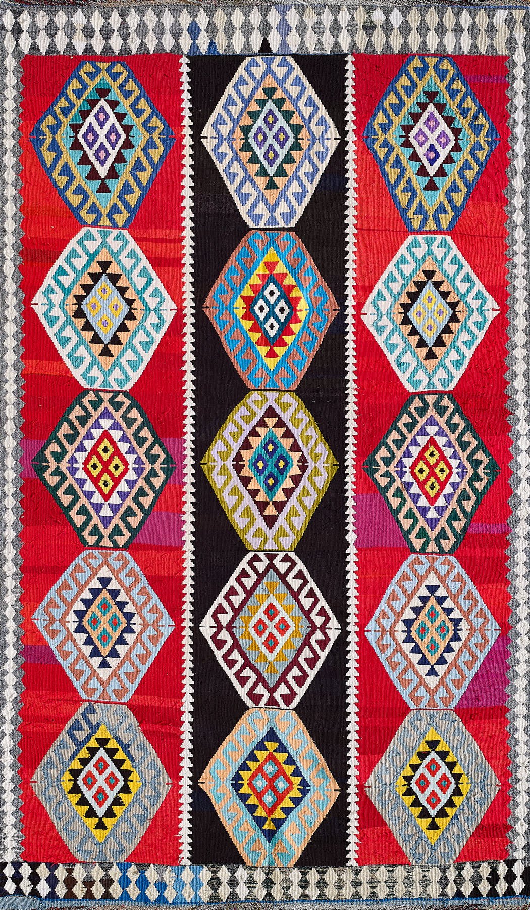Empera-Antik Kilim Anadolu Etnik Desenli El Dokuması Kilim E0531-1-Milagron.com