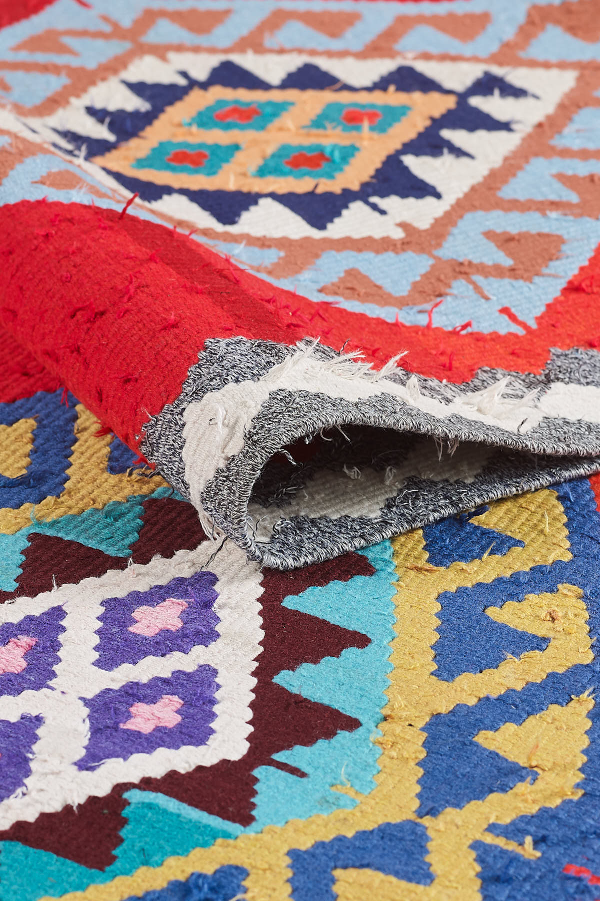 Empera-Antik Kilim Anadolu Etnik Desenli El Dokuması Kilim E0531-3-Milagron.com