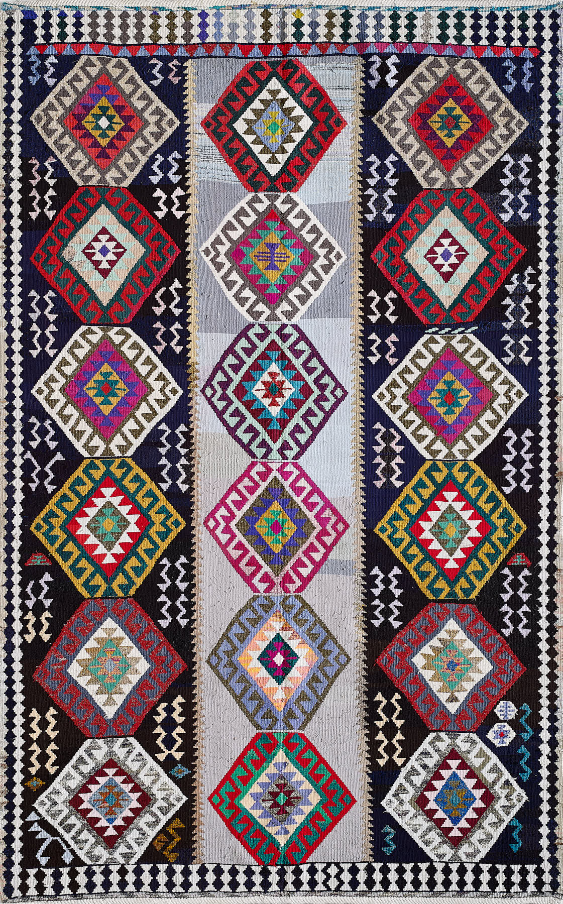 Empera-Antik Kilim Anadolu Etnik Desenli El Dokuması Kilim E0532-1-Milagron.com